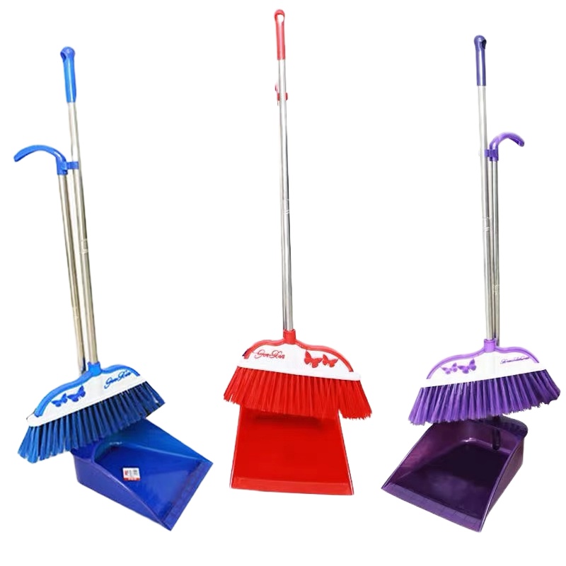 庞氏鸟语花香扫把+簸箕套装(红蓝两个色) 鸟语花香/525