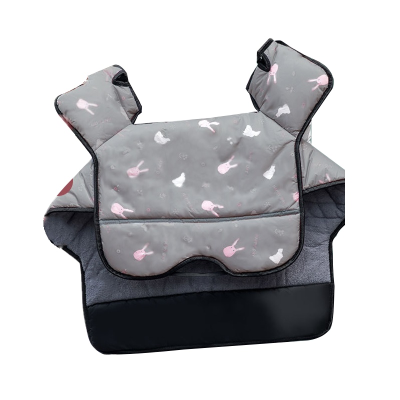 电动车电瓶车挡风被加厚加绒秋冬保暖防风被加大侧翼防水防雨挡风罩咖兔