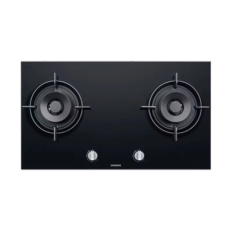 西门子(SIEMENS)嵌入式 黑色钢化玻璃面板大火力燃气灶 天然气双灶 ER8PF233MP