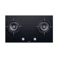 西门子(SIEMENS)嵌入式 黑色钢化玻璃面板大火力燃气灶 天然气双灶 ER8PF233MP