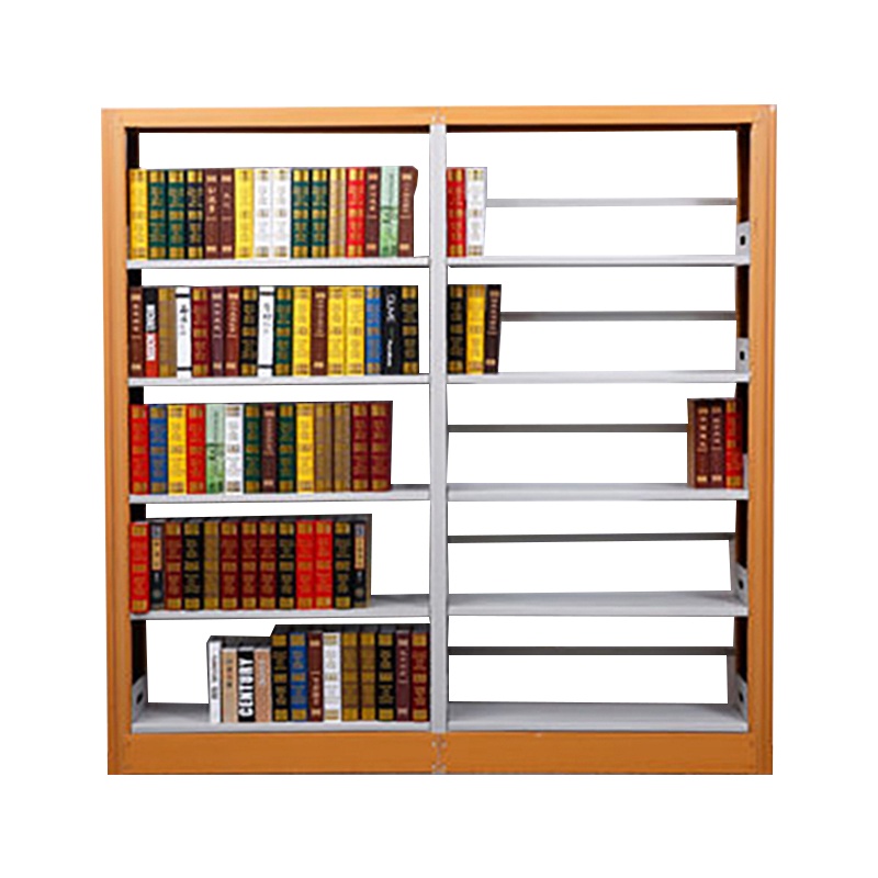 永格钢制转印书架学校图书馆书店书籍室阅览室单面书架资料架黄色 一列2组