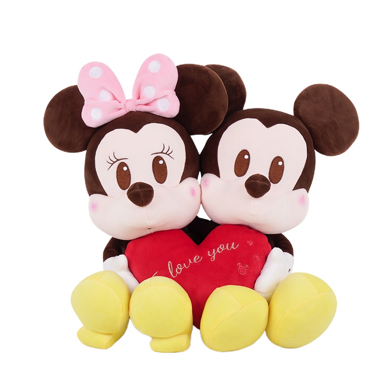迪士尼米奇米妮毛绒520限量版爱心毛绒玩偶爱心毛绒娃娃玩具