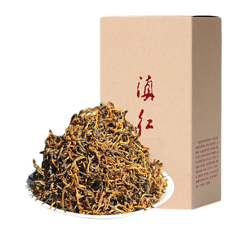 2021春茶新茶茶叶云南红茶凤庆滇红茶金芽散装金丝250克盒装