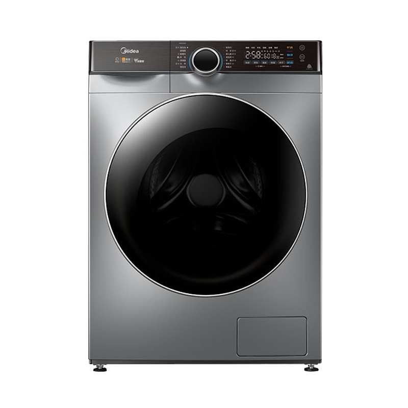 美的 (Midea) MD100K3 10公斤变频滚筒洗衣机全自动 蒸汽烘干 银色