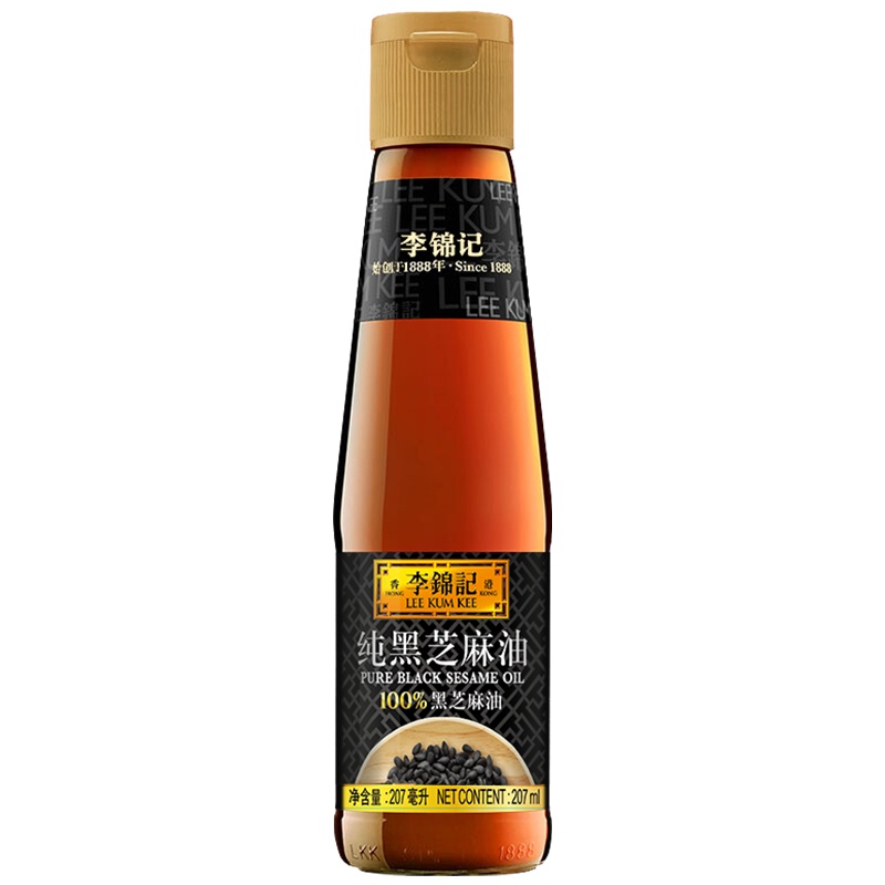李锦记 芝麻香油 纯香黑芝麻油 凉拌调味 207ml