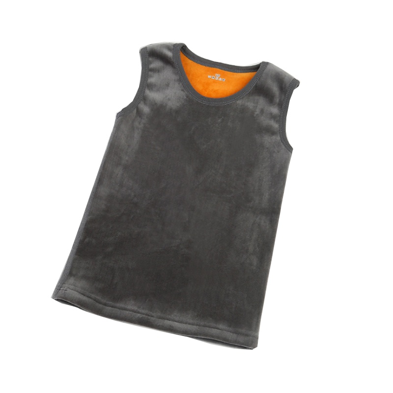 秋冬款儿童双面绒背心 男童女童加绒加厚黄金绒背心打底衫童装潮