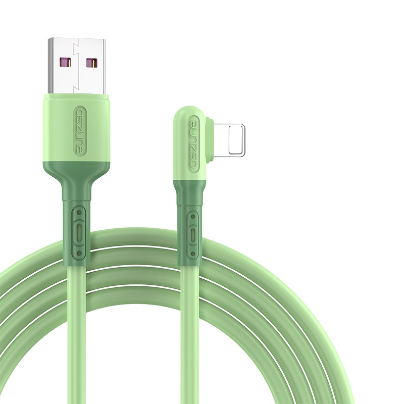 邻家-苹果液态硅胶弯头手机数据线-粉色1.20米 超级快充 液态软胶 加固护网 恒温充电 双重保护 不开胶不开裂(2)