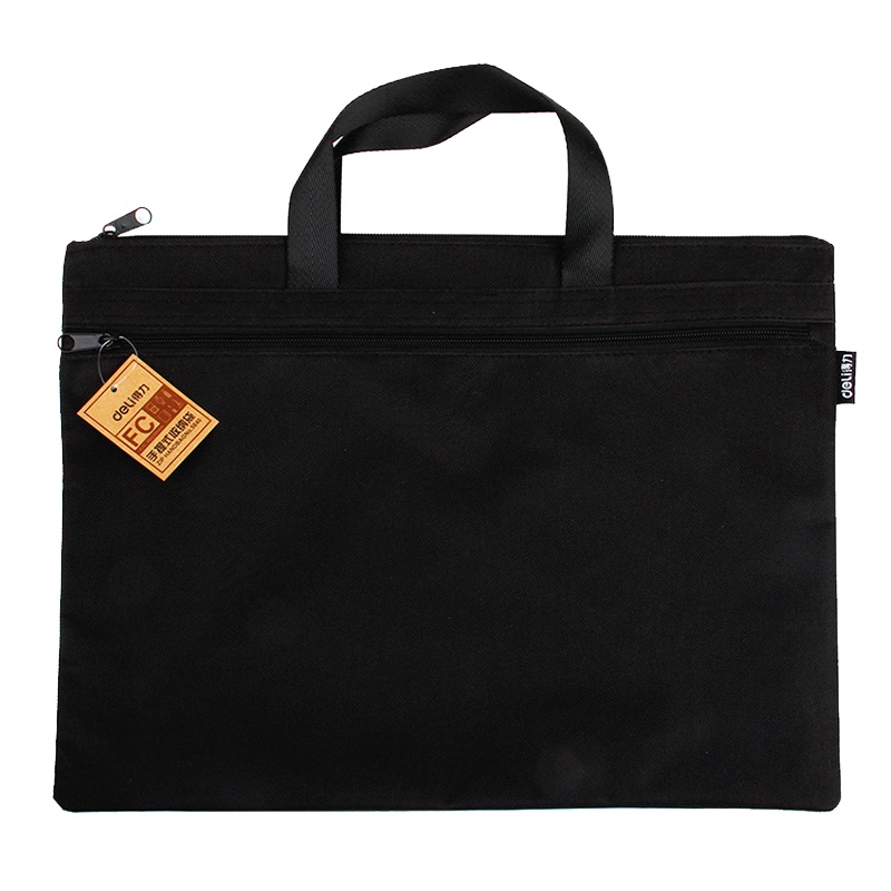 得力(deli)5840 帆布手提袋文件袋档案袋公文包公文袋A4风琴包 颜色随机