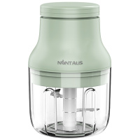金正(NiNTAUS)迷你蒜蓉机无线电动多功能压蒜器捣蒜器绞肉机蒜泥神器机迷你搅碎机婴儿辅食机SR22绿色双杯双刀