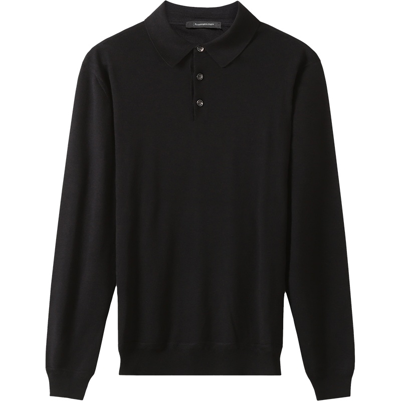 杰尼亚 Ermenegildo Zegna 男士羊毛薄款长袖POLO衫针织衫羊毛衫UYT91 132