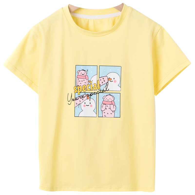 咕噜日记夏季新品儿童印花多色防蚊短袖T恤XZT004