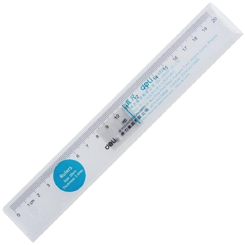 得力6220塑料直尺 20cm 4把装