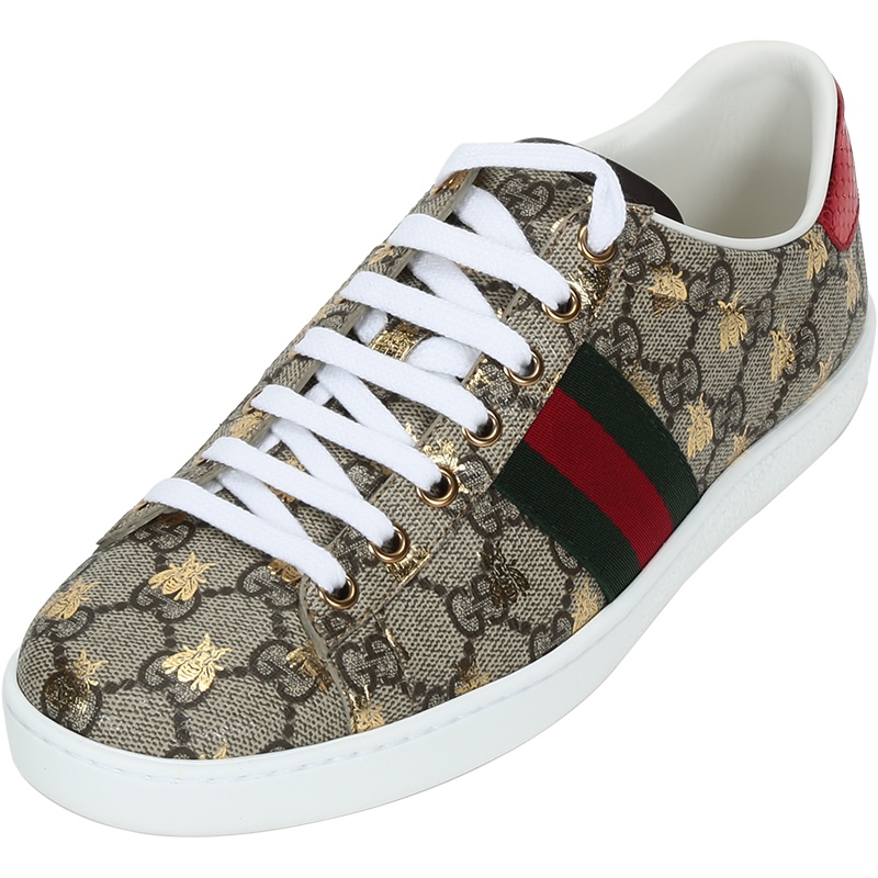 GUCCI 古驰 女士 Ace系列人造帆布系带休闲鞋运动鞋板鞋 550051 9N050