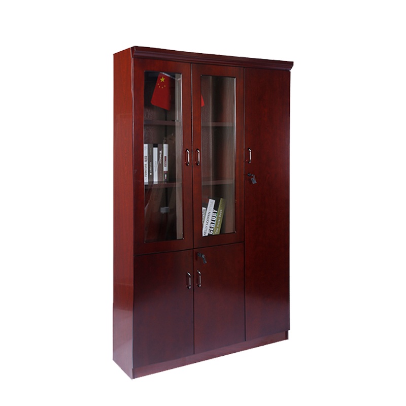 [理政]油漆文件柜 油漆办公柜 储物柜 档案柜 落地资料柜 三门油漆漆面书柜