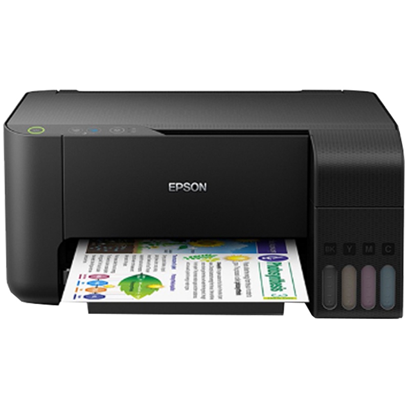 爱普生(EPSON)L3118 墨仓式彩色喷墨打印机 作业打印机 多功能一体机A4办公家用打印彩色喷墨 连供 照片打印 打印机复印扫描 一体机官方标配