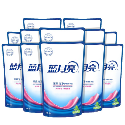 蓝月亮 深层洁净护理洗衣液 500g*12袋整箱装 自然清香 深层去污 护衣护色 清香怡人 家庭补充实惠装
