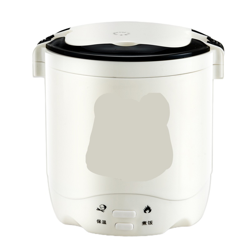 迷你电饭煲时光旧巷1人2家用小型电饭锅小单人量一个人用煮饭锅全自动 白色(带不锈钢菜碟)