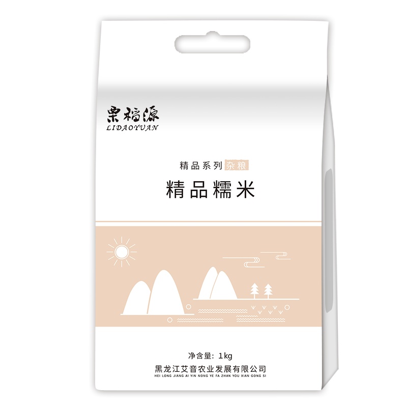 栗稻源 东北杂粮大米精品糯米1kg(五谷粗粮 江米 糯米 粽子米 圆粒米 真空装)