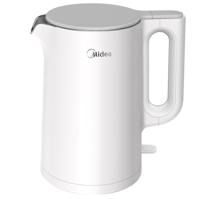 美的(Midea)电水壶SH401热水壶1.5L电热水壶双层防烫烧水壶低音涂层水壶磨砂防烧干烧水壶