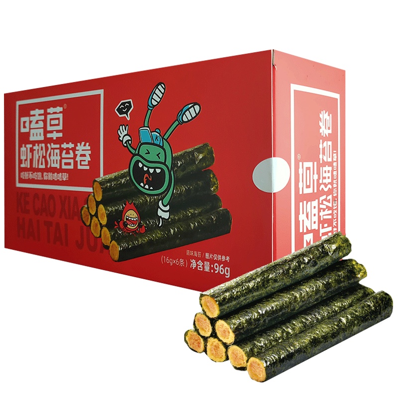 嗑草 虾松苔卷96g(盒装)