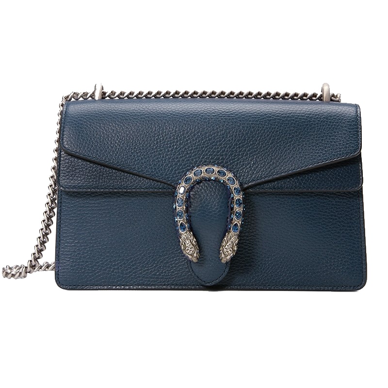 [海外直邮]GUCCI 古驰女包Dionysus系列蓝色小号链条单肩斜挎包400249 CAOGN 8205