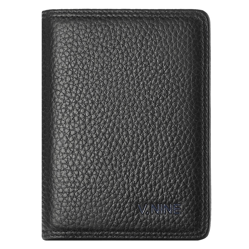 第九城(V.NINE) 卡包男头层牛皮防盗刷防磁驾驶短款证件包多卡位卡包