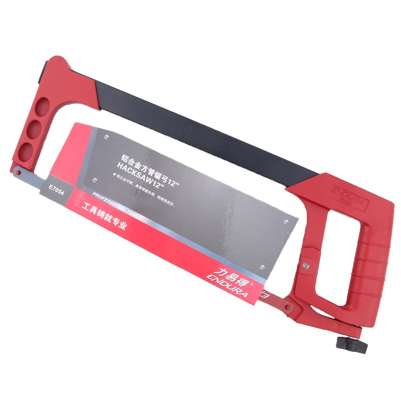 力易得(ENDURA)铝合金方管锯弓+双金属柔性锯条(12英寸锯弓E7054 1把 18齿12英寸锯条E7071 3支)