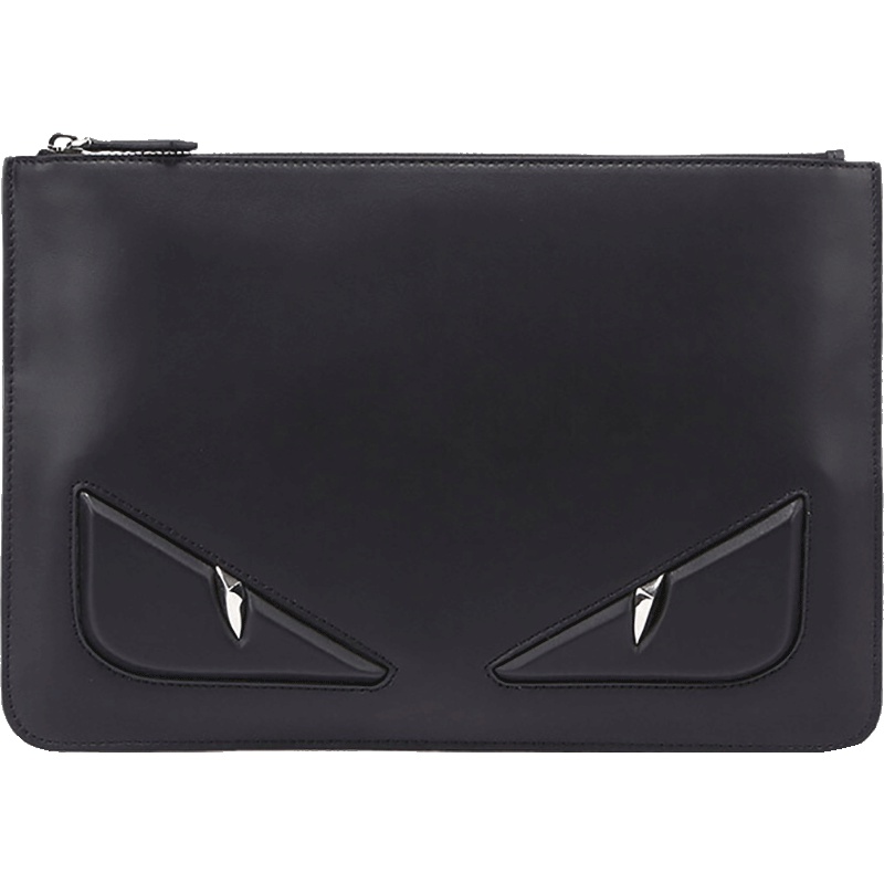 FENDI 男士牛皮BAG BUGS眼睛造型手拿包 7N0078 O76