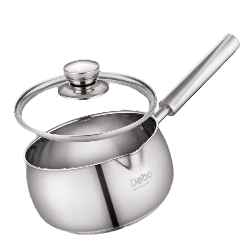 Debo德铂DEP-748梅根奶锅304不锈钢辅食煮面小汤锅16cm 单个装