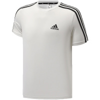 阿迪达斯男服短袖白色T恤夏季百搭健身训练运动服GM2156