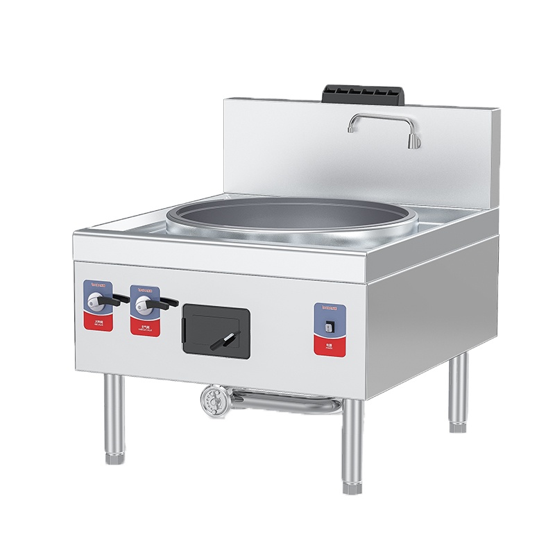 乐创(Lecon)商用燃气单头大锅灶 锅径800天然气/液化气可选酒店饭堂炒灶 节能款 LC-J-DC1