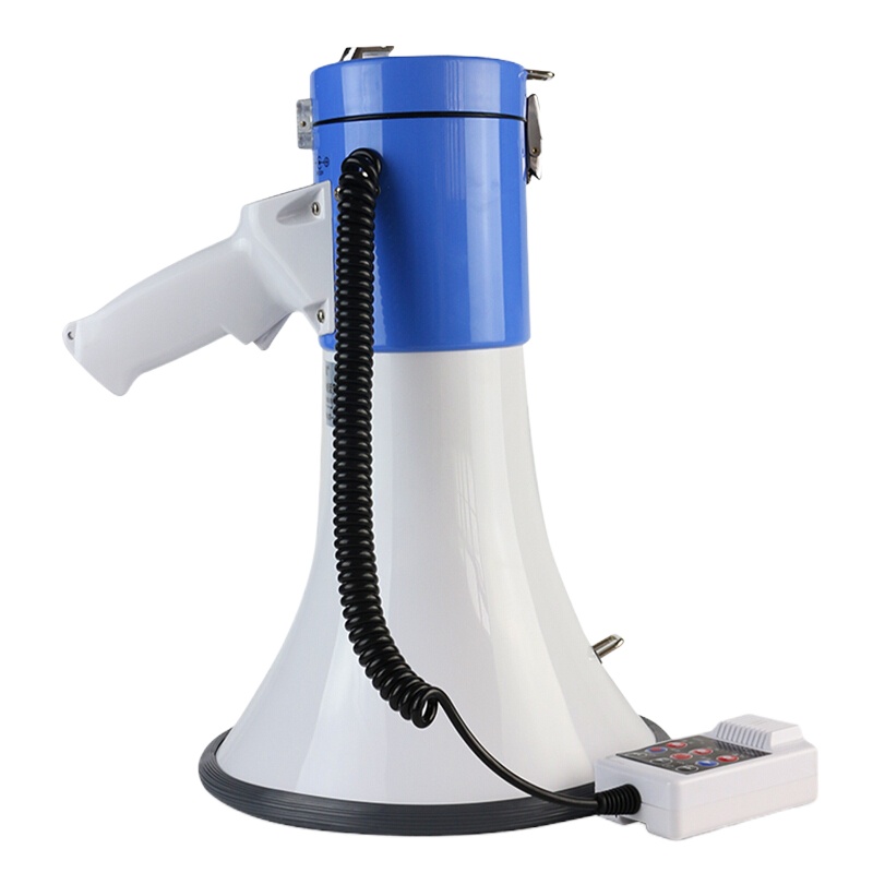 谋福CNMF 8884 C-50MVM 锂电池可插卡喊话手持扩音器大功率喊话器喇叭 蓝白款 (单位:台)