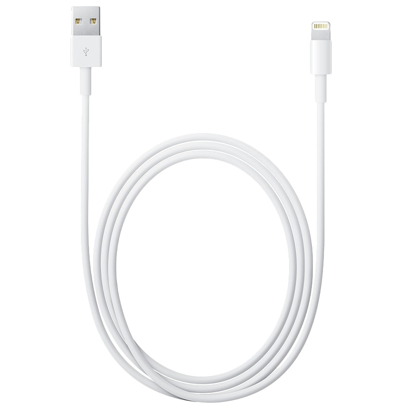 苹果Apple 1米 原装充电线 塑料数据线Lightning接口连接线 白色 MQUE2AM/A