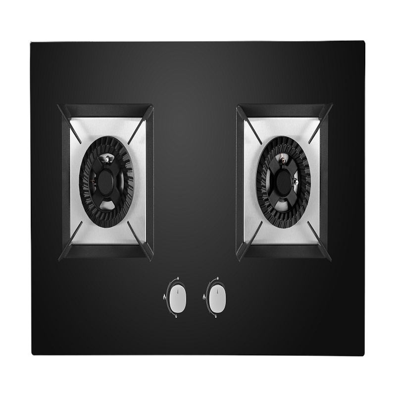 万家乐 燃气灶JZY/T-J5C(B) 双高火 5.0KW大火力 钢化玻璃面板铝包边 大面板