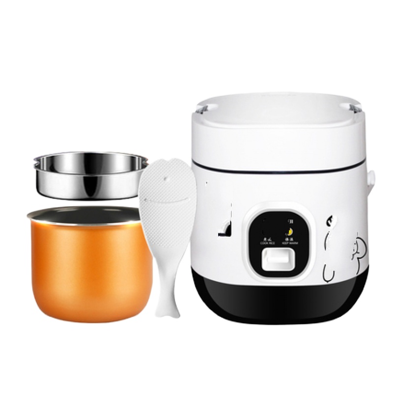 电饭煲可爱一人份电饭锅纳丽雅老款不粘锅老式随身迷离迷你型携带单人 白色电饭煲2一个人用200W