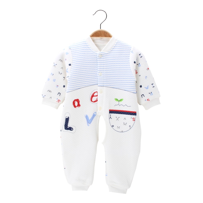 小马波迪新品新生儿衣服纯棉连体衣宝宝保暖内衣加厚婴儿爬服哈衣秋冬