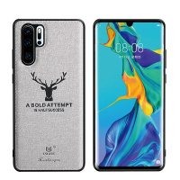 ESCASE 华为p30pro手机壳防摔 p30pro保护套个性男女通用创意全包边软壳贴皮背壳 ES-19麋鹿灰