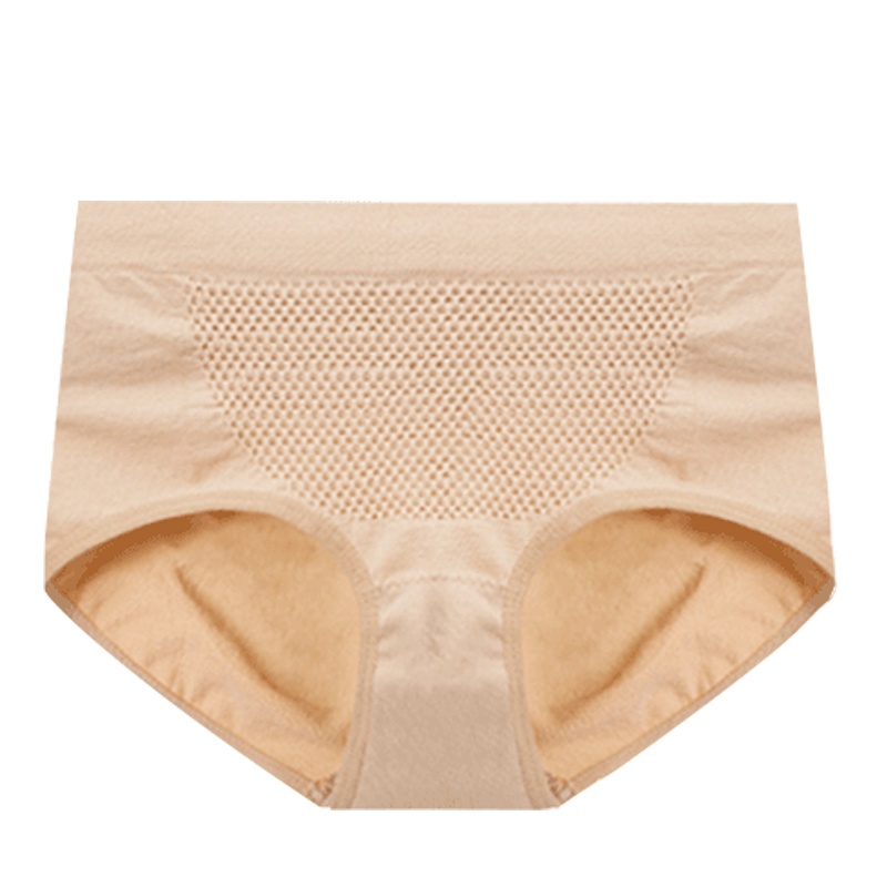 浪莎3条女士 内裤蜂窝暖宫 中腰提臀内裤