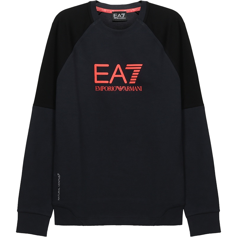 EMPORIO ARMANI EA7 阿玛尼 男士棉/聚酯纤维圆领长袖卫衣运动衫6KPM41 PJANZ
