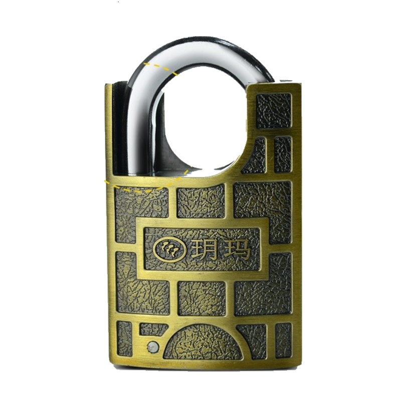 玥玛仿古铜空转防盗挂锁防盗抗剪超B级叶片挂锁复古防水防锈大安全