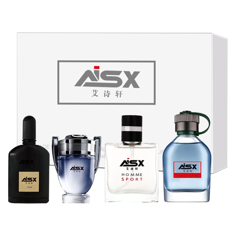 艾诗轩黛时尚男士淡香水四件套淡香古龙香水送礼4瓶装套装礼盒