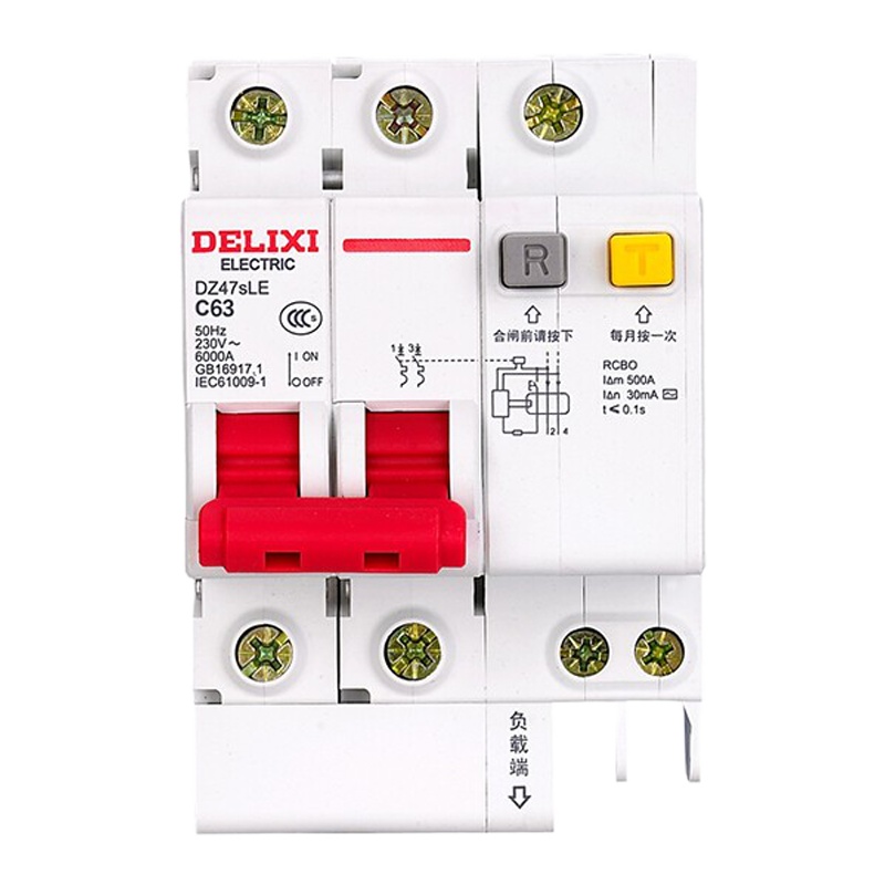 德力西漏电保护 器 2P63A32a空气 开关断路器DZ47 电闸家用 空开漏 保 32A 2P