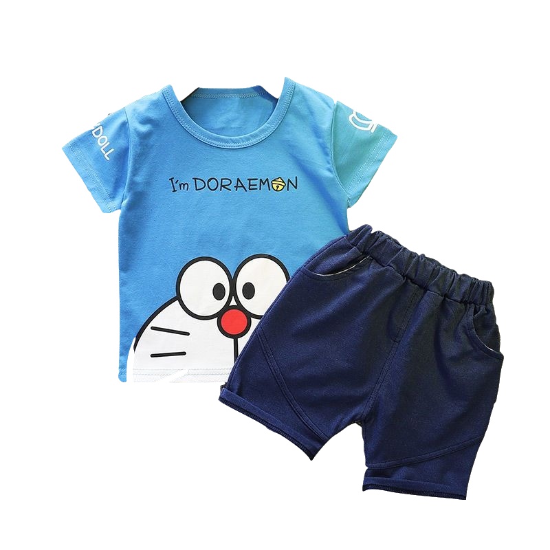 宝宝夏装套装新款小童韩版洋气潮装男童夏季帅气男孩短袖童装 莎丞