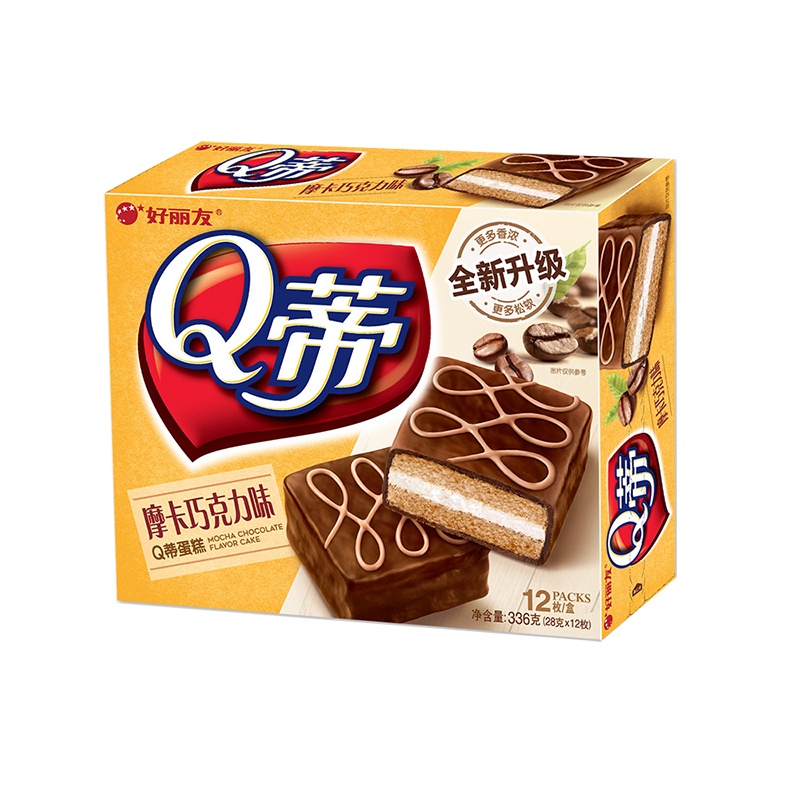 好丽友Q蒂多层蛋糕摩卡巧克力336g *2盒休闲零食糕点下午茶