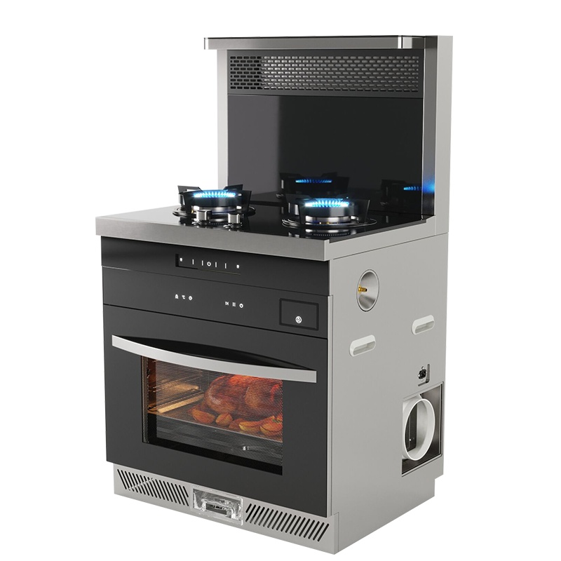 优好(UOHO)ZK75C一体式集成灶家用抽油烟机燃气灶双灶消毒柜套装天然气