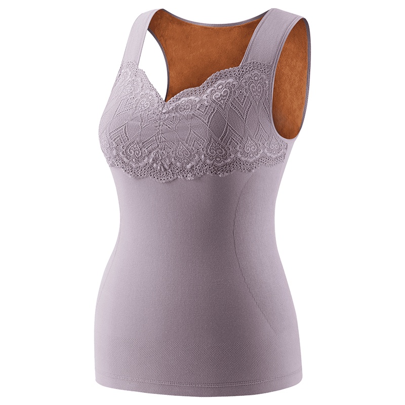 莫代尔 美体修身保暖背心马甲女士加绒打底保暖上衣