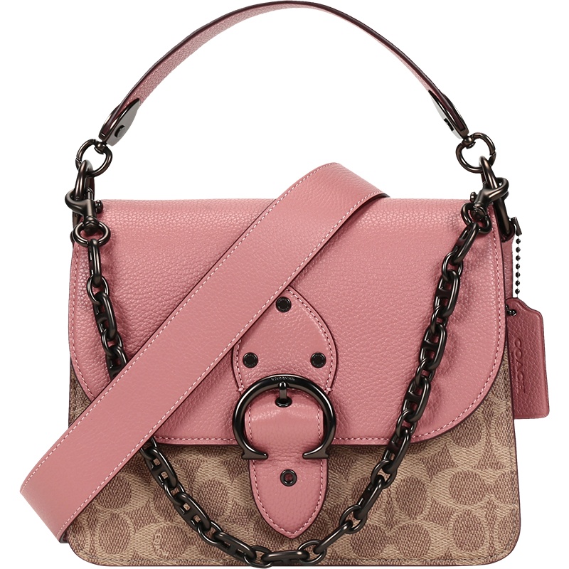 COACH 蔻驰 女士 专柜款BEAT系列涂层帆布配皮手提单肩斜挎包 C0750