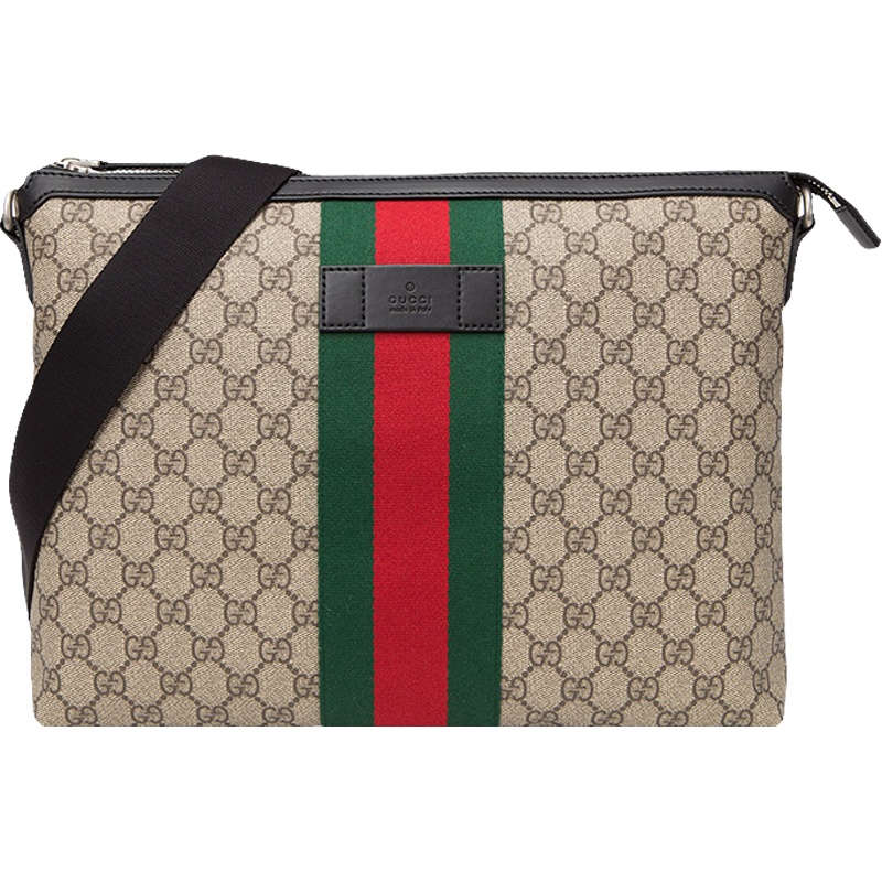 GUCCI 古驰 男士高级人造帆布中号邮差包单肩包斜挎包 523335 96I6N