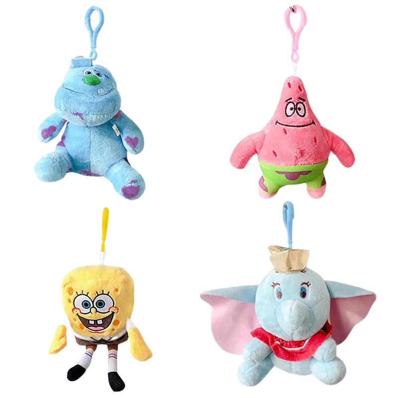 呆萌可爱小象卡通毛绒公仔钥匙扣包包挂件玩偶少女心创意背包挂饰