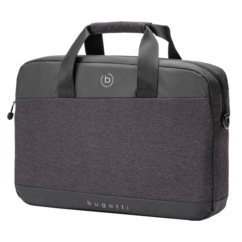 bugatti 德国轻奢品牌 新款男士商务休闲公文包职场笔记本电脑包男大容量21英寸休闲单肩包男包